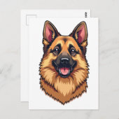German Shepherd Briefkaart (Voorkant / Achterkant)