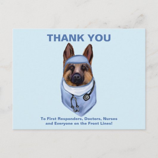 GERMAN SHEPHERD BRIEFKAART (Voorkant)