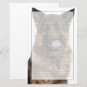 German Shepherd Briefpapier (Voorkant / Achterkant)