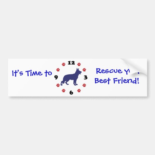 German Shepherd Bumpersticker (Voorkant)