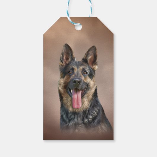 German Shepherd Cadeaulabel (Achterkant)