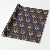 German Shepherd Cadeaupapier (Uitgerold)