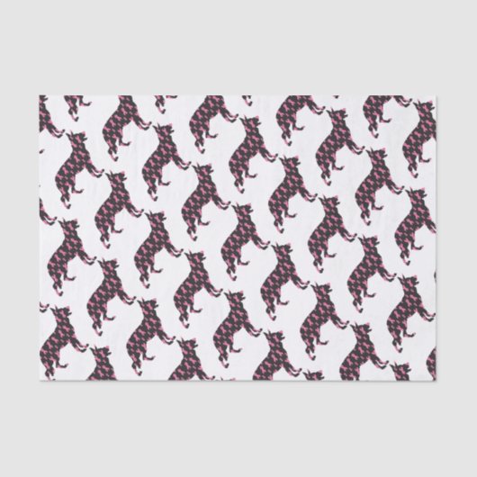 German-Shepherd-Cancer-Ribbon-Black Tissuepapier (Voorkant)