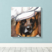 GERMAN SHEPHERD  CANVAS AFDRUK (Insitu (Houten vloer))