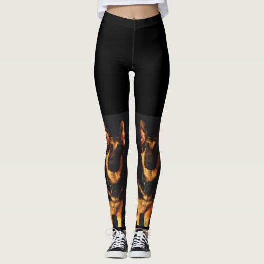 GERMAN SHEPHERD CHIEN leggings (Devant)