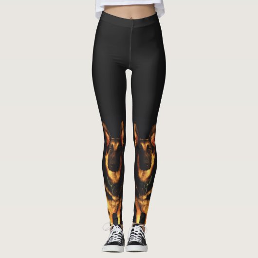 GERMAN SHEPHERD CHIEN leggings (Devant)