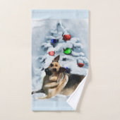 German Shepherd Christmas Bad Handdoek (Handdoek)