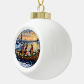 German Shepherd Christmas Boat Holiday Keramische Bal Ornament (Rechts)