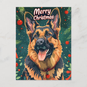 German Shepherd Christmas Briefkaart