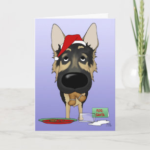 German Shepherd Christmas Feestdagen Kaart