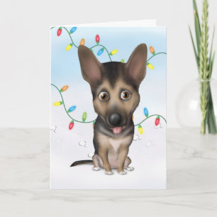 German Shepherd Christmas Feestdagen Kaart