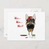 German Shepherd Christmas Feestdagenkaart (Voorkant / Achterkant)