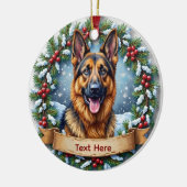 German Shepherd Christmas Keramisch Ornament (Links)