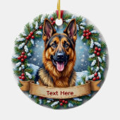 German Shepherd Christmas Keramisch Ornament (Achterkant)