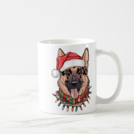 German Shepherd Christmas  Koffiemok (Rechts)