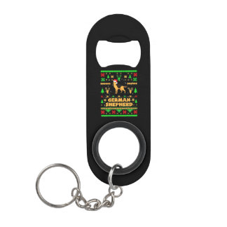 German Shepherd Christmas Mini Flessenopener