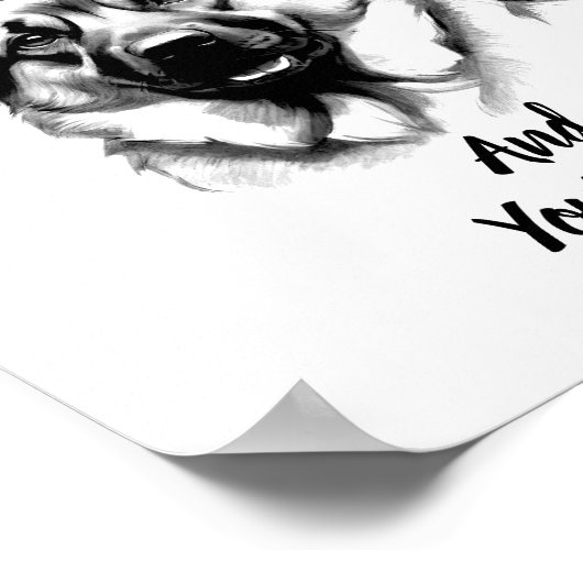 German Shepherd Christmas Poster Instant Download (Coin)