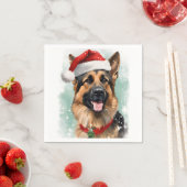 German Shepherd Christmas Servet (Insitu)