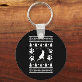 German Shepherd Christmas Sleutelhanger (Voorkant)