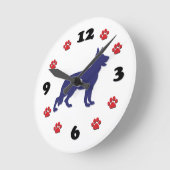 German Shepherd Clock Ronde Klok (Hoek)