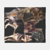German Shepherd Collage Fleece Blanket (Voorkant (Horizontaal))
