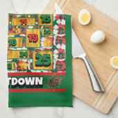 German Shepherd Counterdown Kerstmis Advent Dog Theedoek (Quarter Fold)