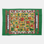 German Shepherd Counterdown Kerstmis Advent Dog Theedoek (Horizontaal)