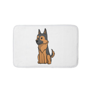 German Shepherd Cute Cartoon Badmat