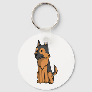 German Shepherd Cute Cartoon Sleutelhanger