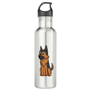 German Shepherd Cute Cartoon Waterfles
