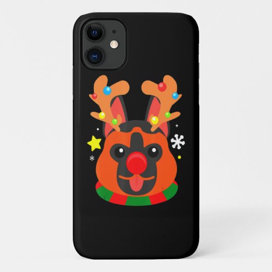 German Shepherd Cute Christmas Case-Mate iPhone Case (Achterkant)