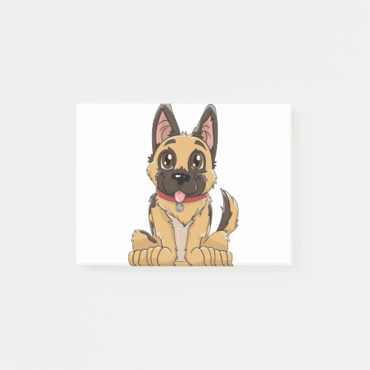 German Shepherd Cute Puppy Post-it® Notes (Voorkant)