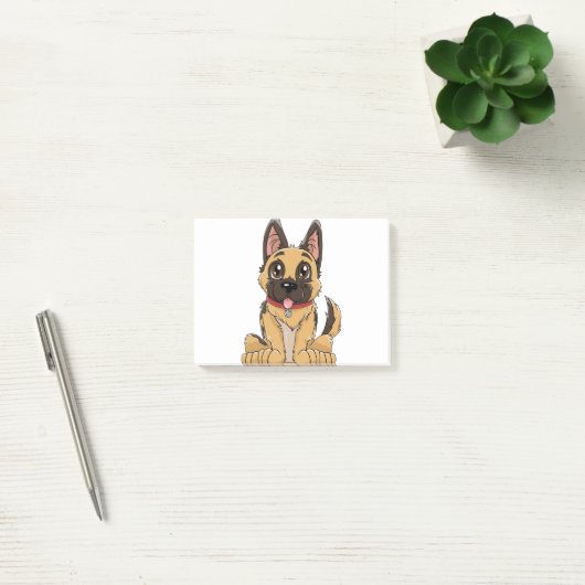 German Shepherd Cute Puppy Post-it® Notes (Kantoor)