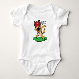 German Shepherd Dabbing Romper