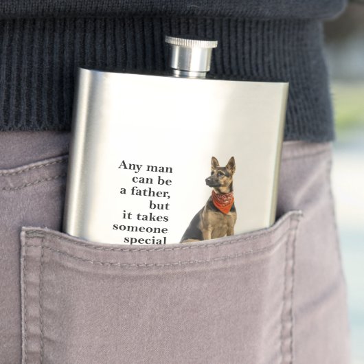 German Shepherd Dad Flask Flacon (Voorbeeld)