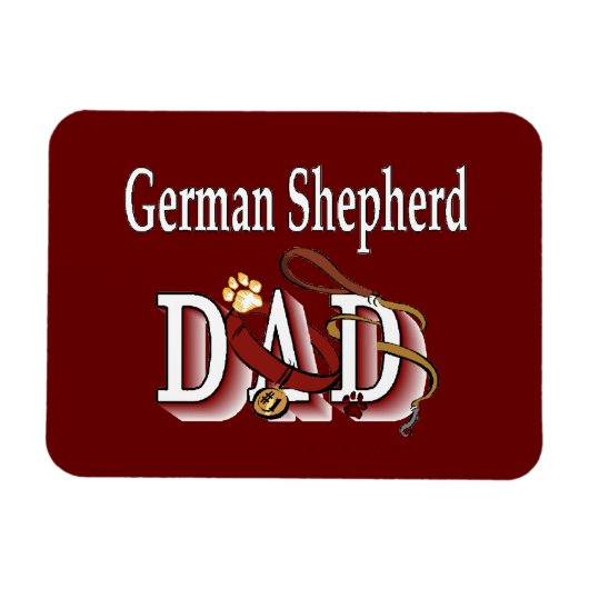 German Shepherd Dad Magneet (Horizontaal)