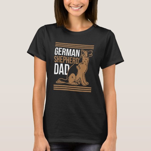 German Shepherd Dad Pet German Sheperd Dog Cute  F T-shirt (Voorkant)