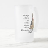 German Shepherd Dad Stein Matglas Bierpul (Voorkant rechts)