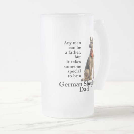 German Shepherd Dad Stein Matglas Bierpul (Voorkant rechts)