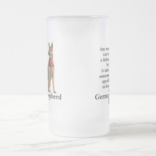 German Shepherd Dad Stein Matglas Bierpul (Center)