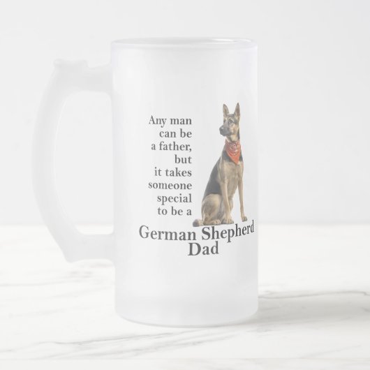 German Shepherd Dad Stein Matglas Bierpul (Links)