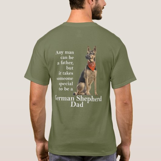 German Shepherd Dad T-Shirt (Achterkant)