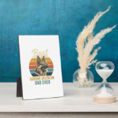 German Shepherd Dad Vintage Sunset Shirt Design Fotoplaat (Zijkant)