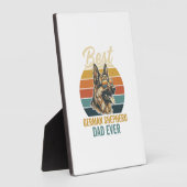 German Shepherd Dad Vintage Sunset Shirt Design Fotoplaat (Zijkant)