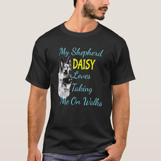 German Shepherd Daisy Dog Love T-shirt (Voorkant)