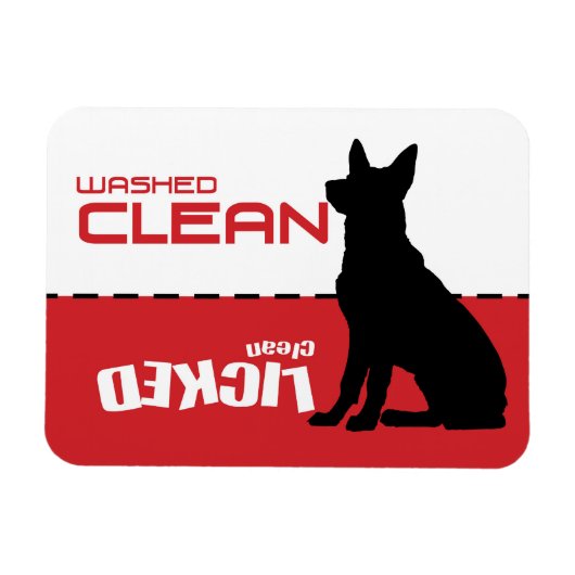 German Shepherd Dishwasher Magnet - Licence Clean Magneet (Horizontaal)