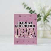 German Shepherd DIVA Briefkaart (Staand voorkant)