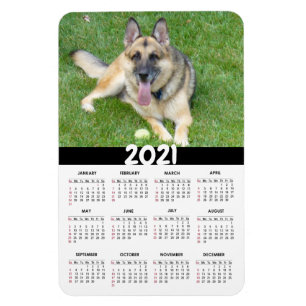 German Shepherd Dog   2021 Aangepaste agenda Magne Magneet