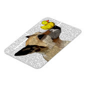 German Shepherd Dog and Duck Magneet (Linkerzijde)
