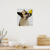 German Shepherd Dog and Duck Poster (Keuken)